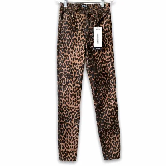 ZARA Leopard Print High Rise Skinny Jeans - Picture 4 of 11